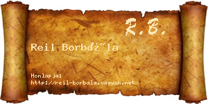 Reil Borbála névjegykártya